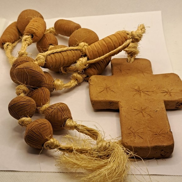 Deror Clay blessing Beads with Clay Cross. - Picture 8 of 9
